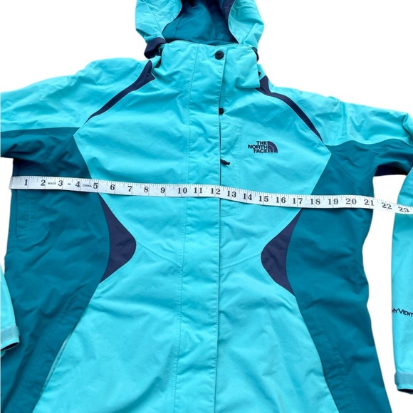 The North Face Jacket Womens Medium Teal Green Hyvent Full Zip Nylon Outer Shell - Picture 2 of 12